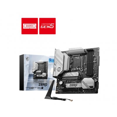 MSI MB B760M PROJECT ZERO SOKET 1700 DDR5 7800(OC) PCI-E ,M.2 USB3.2 HDMI,DP 1x 2.5G LAN WI-FI 6E Matx