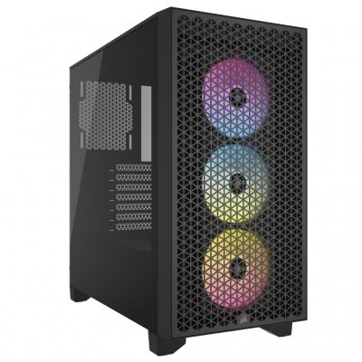 CORSAIR CC-9011255-WW 3000D RGB AIRFLOW MID-TOWER PC CASE BLACK