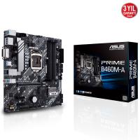 ASUS PRIME B460M-A Intel B460 LGA1200 DDR4 2933 DP HDMI DVI Çift M2 USB3.2 AURA RGB mATX 128GB Ram Desteği