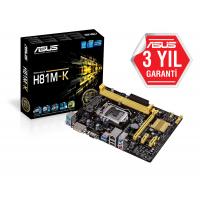 ASUS H81M-K Intel H81 LGA1150 DDR3 1600 DVI VGA USB3.1 Gigabit mATX 4.Nesil İşlemci Desteği